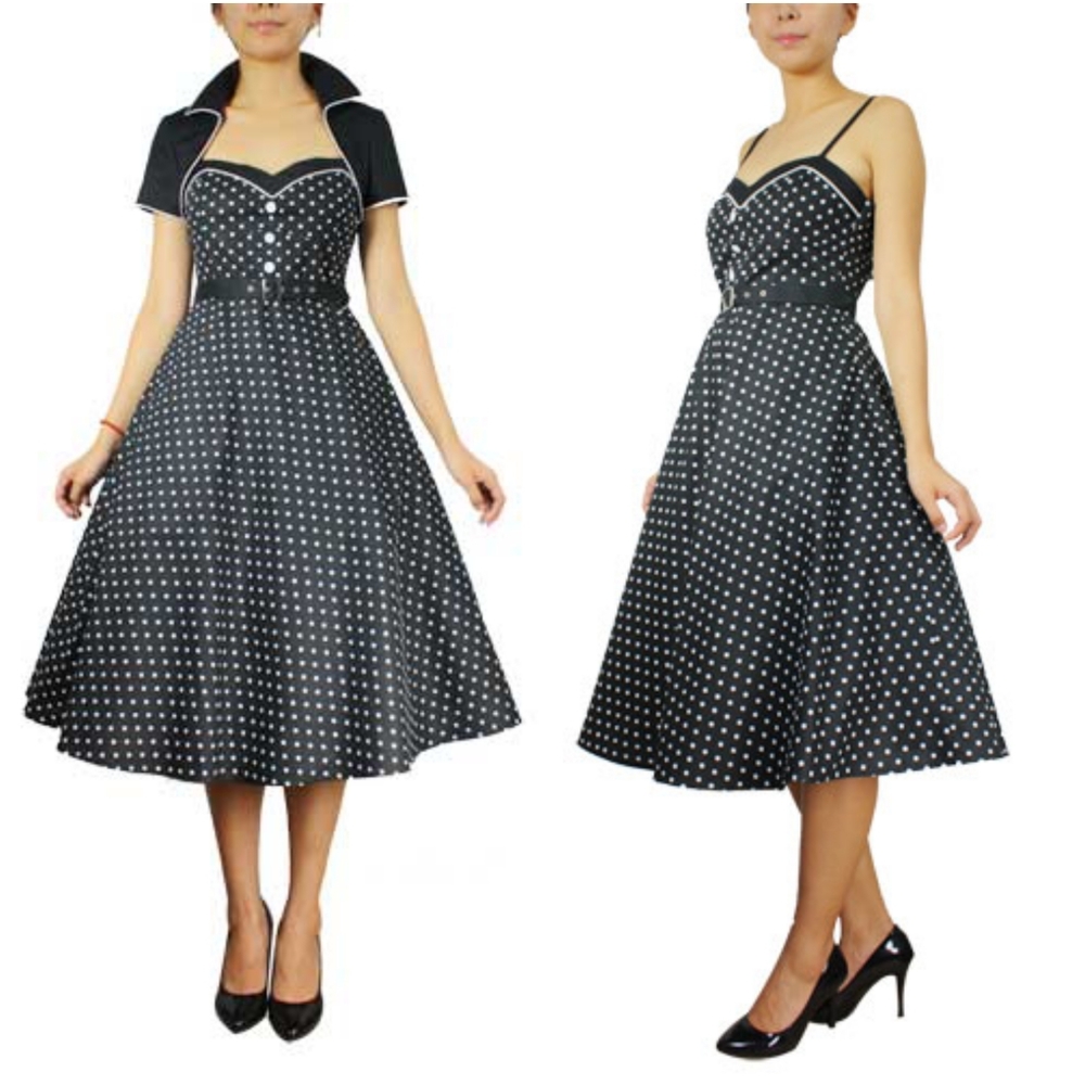 Polka Dot Bolero Swing Pin Up Dress